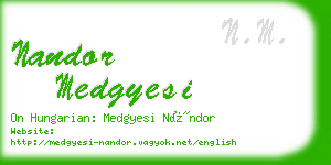 nandor medgyesi business card